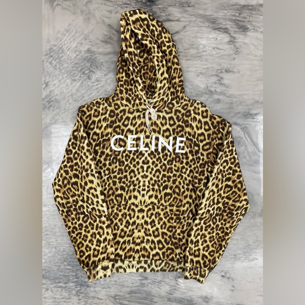 Celine leopard hoodie